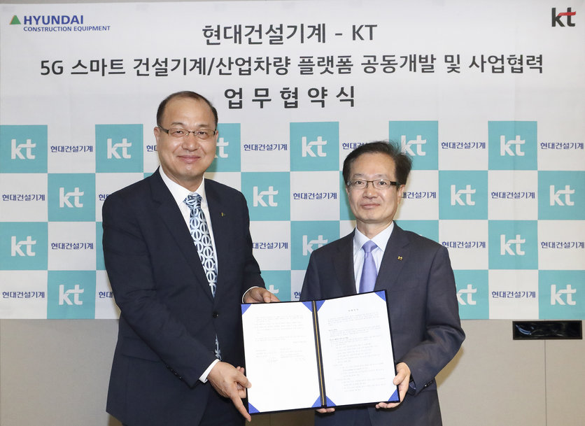 Hyundai Construction Equipment e KT hanno siglato una partnership per fornire soluzioni logistiche innovative